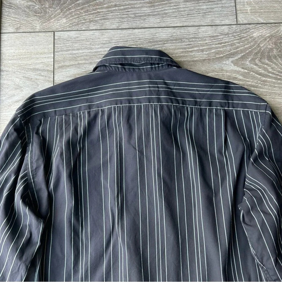 Lacoste Striped Black Button Down  Shirt - Picture 14 of 15